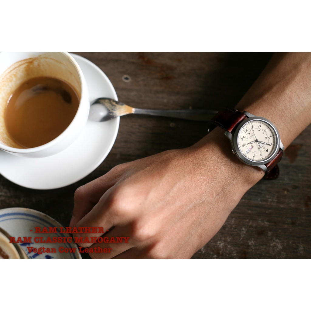 Dây Đồng Hồ Da Thật RAM Leather 1970 Mahogany Da Bò Italia Vegtan Bền Đẹp