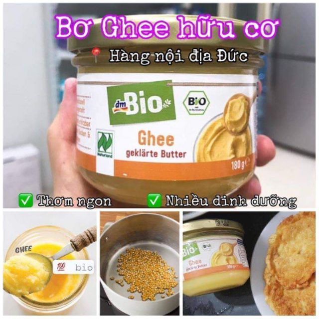 Bơ Ghee hữu cơ DM Bio Đức cho bé từ 6M+