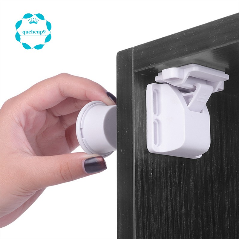 Bộ 10 Khóa Nam Châm Gắn Ngăn Kéo Tủ Bảo Vệ An Toàn Cho Bé