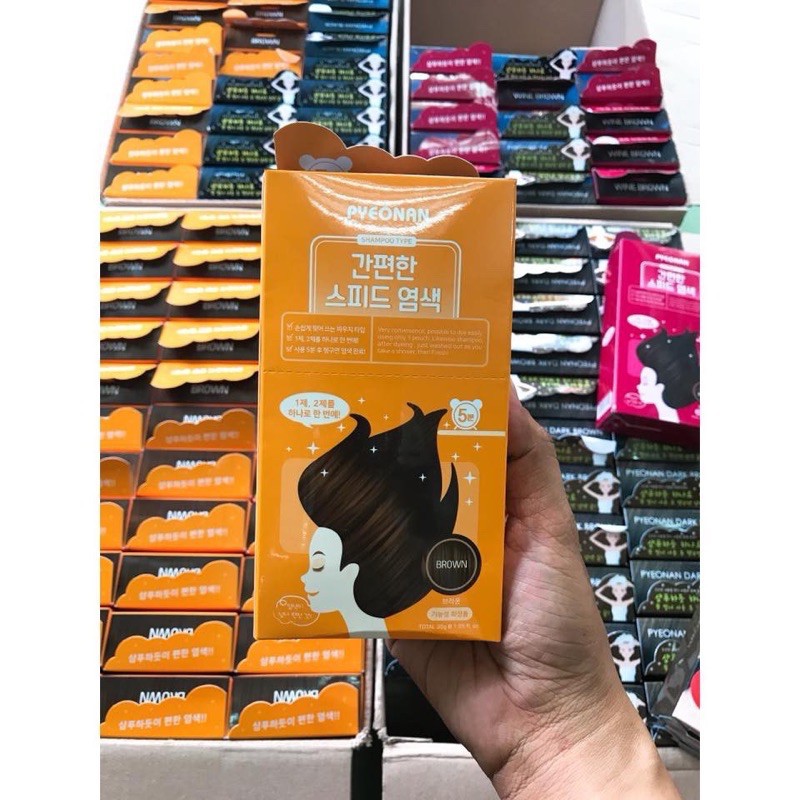 Tách lẻ 1 gói thuốc nhuộm tóc Dyeing Pyeonan Hàn Quốc