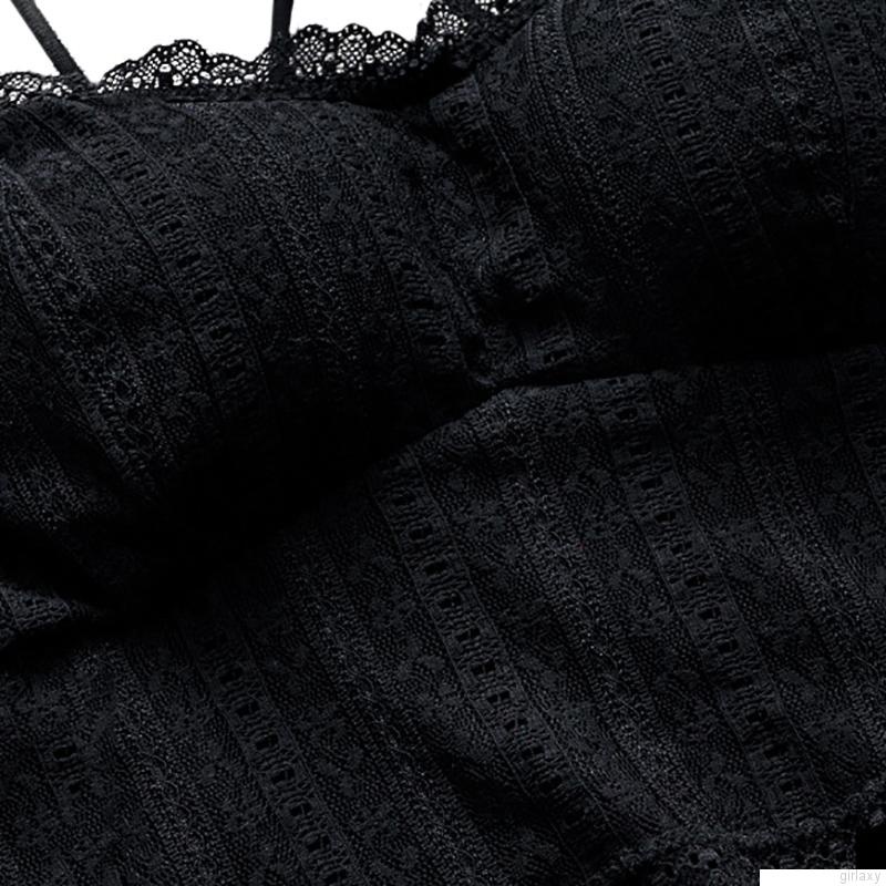 Áo lót hai dây phối ren màu trơn thiết kế dây đan chéo sau lưng quyến rũ cho nữ
 | BigBuy360 - bigbuy360.vn