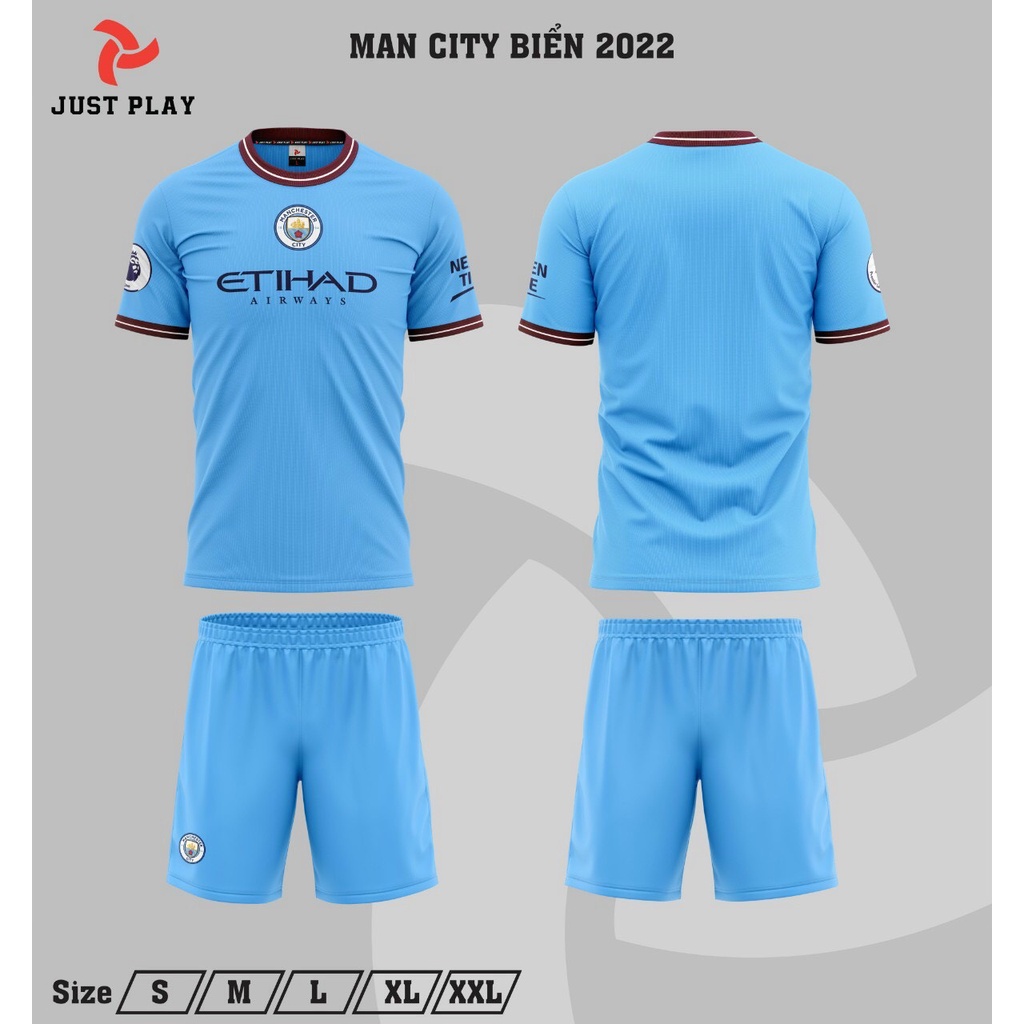 Bộ quần áo bóng đá Man City MC sân nhà 2023 JP tay ngắn