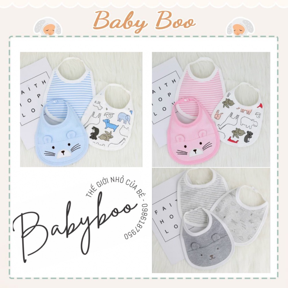 Set 3 yếm momcare chống thấm dây nhỏ [ babyboo]