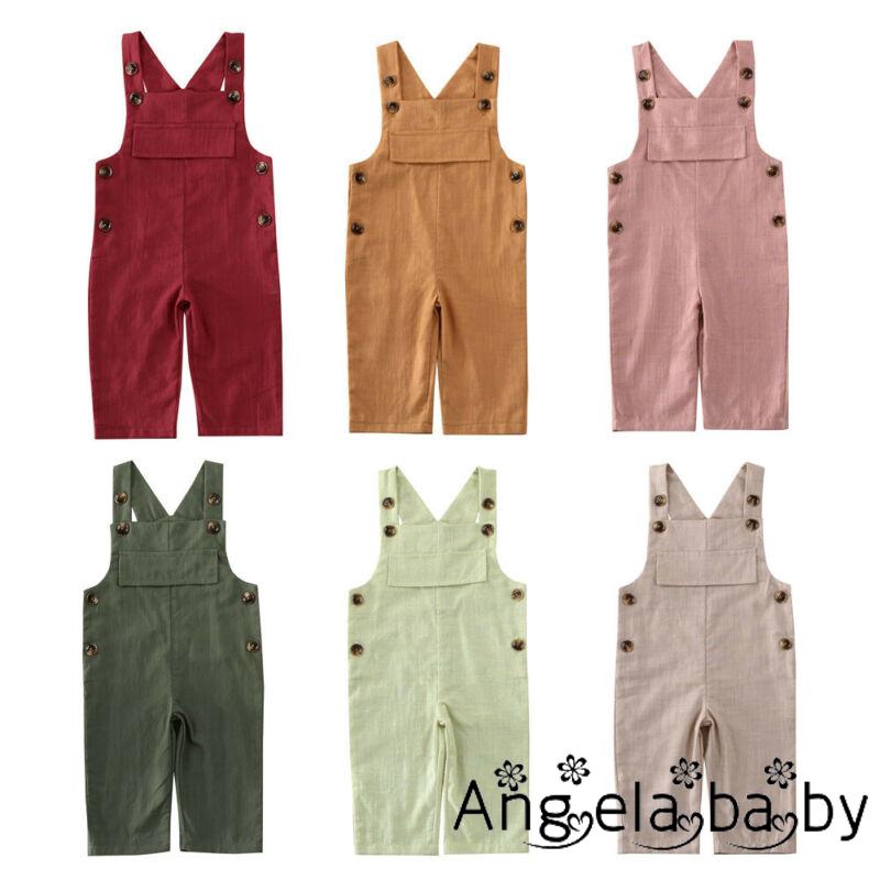 Jumpsuit Màu Trơn Cho Bé