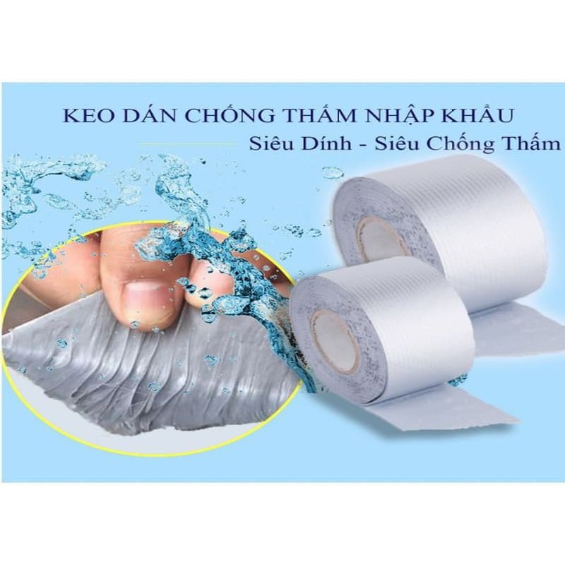 {freeship} Băng Keo Chống Thấm Siêu Dính Size 10cm