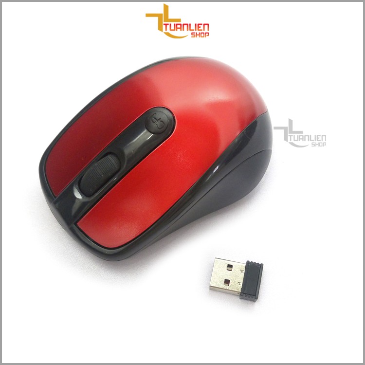 Chuột không dây chơi game chuyên nghiệp cổng USB 2.4Ghz cho PC Laptop (xám)