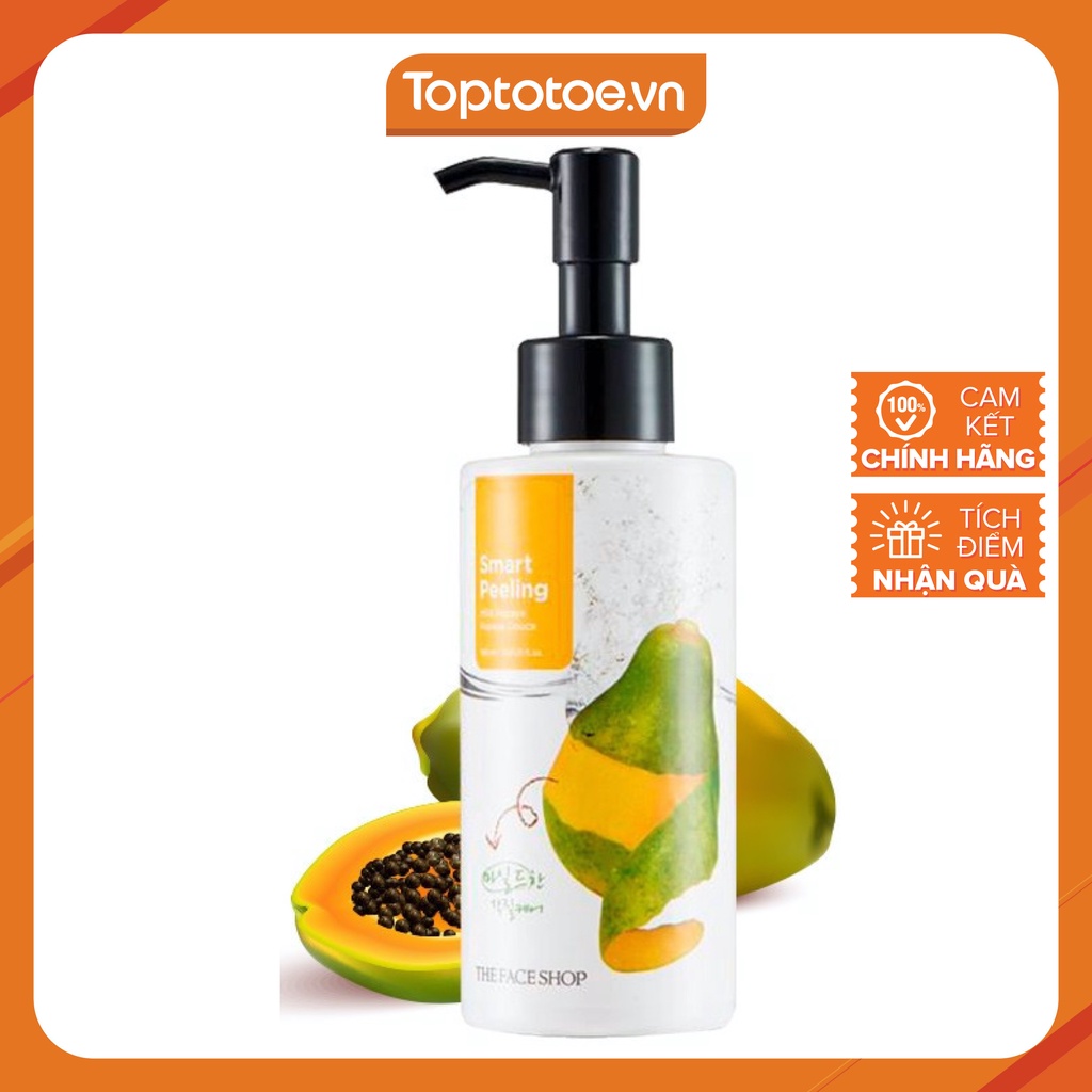 Tẩy tế bào chết cho da nhạy cảm The Face Shop Hà Beauty đu đủ dịu nhẹ Hàn Quốc Smart Peeling Mild Papaya 150ml