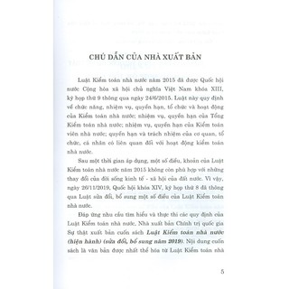 Sách - Luật Kiểm Toán Nhà Nước (Hiện Hành) (Sửa Đổi, Bổ Sung Năm 2019)