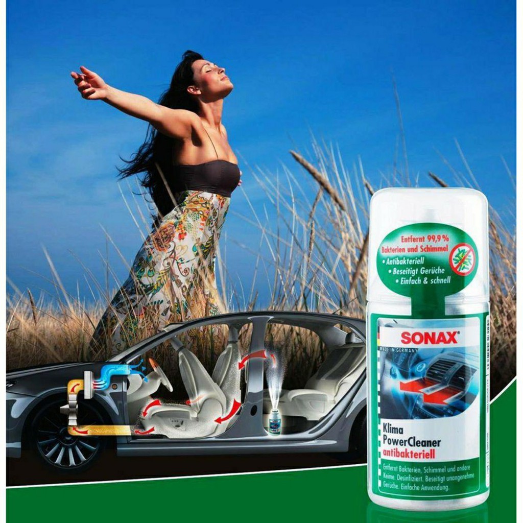 Khử mùi, diệt nấm mốc dàn lạnh ô tô thế hệ mới - Sonax a/c cleaner Air Aid