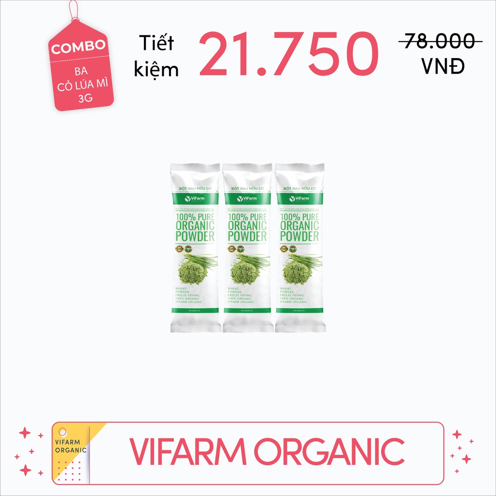Bột Cỏ Lúa Mì Nguyên Chất 100% ViFarm 50Gram | BigBuy360 - bigbuy360.vn