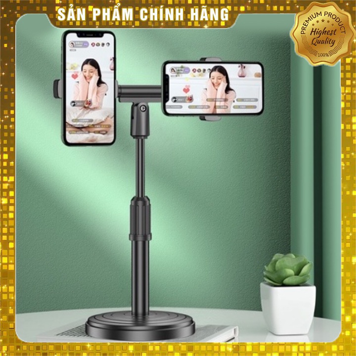 Giá Đỡ Điện Thoại Loại 1 Kẹp, 2 Kẹp Để Bàn Chịu Lực Cực Tốt Livestream, Xem Video Xoay 360 Độ