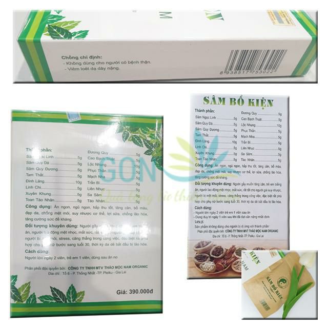 Sâm Bổ Kiện Thảo Mộc Nam Organic - Hàng Công ty [TĂNG CÂN AN TOÀN]