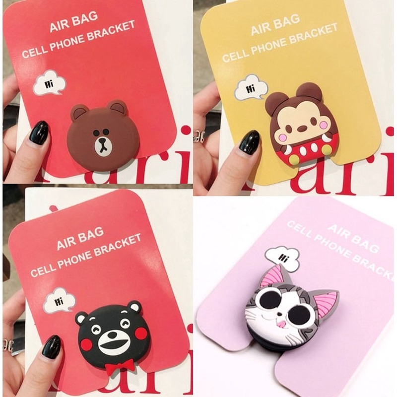 Giá đỡ điện thoại kiểu túi khí thiết kế hình nhân vật hoạt hình sáng tạo phổ biến