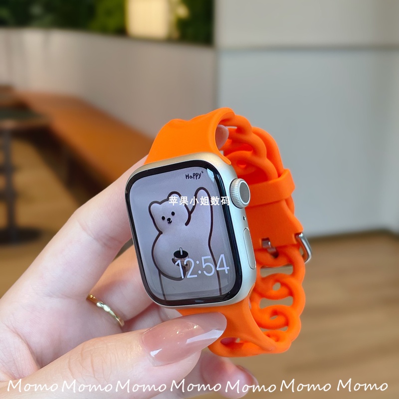 Dây Đeo Silicon Mềm Cho Đồng Hồ Thông Minh Smart Watch Series 7 6 5 4 3 2 45mm 41mm 44mm 38mm 42mm