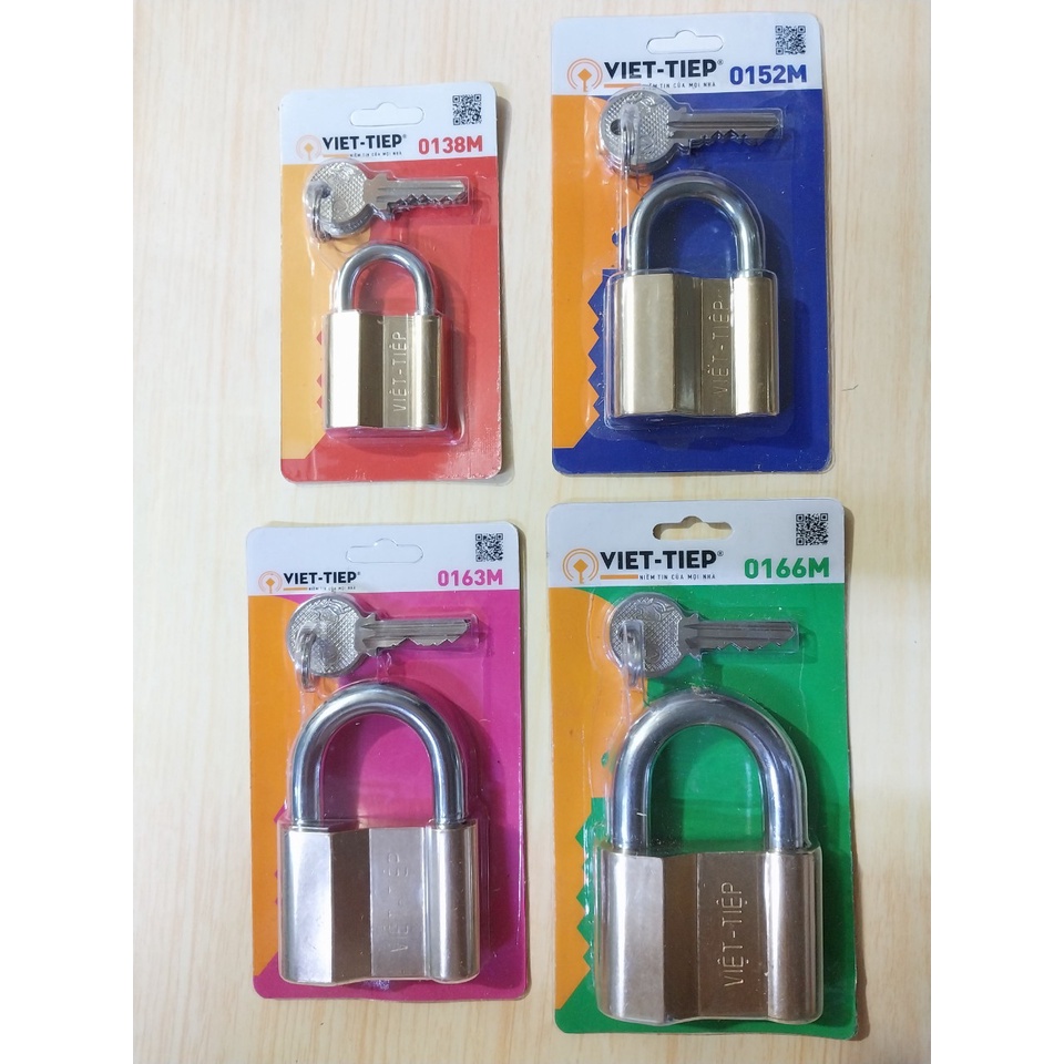 KHÓA MÓC ĐỒNG THAU VIỆT TIỆP ĐỦ SIZE CHÍNH HÃNG 100%