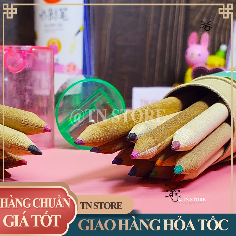 Bộ bút chì màu 12 cây dễ thương
