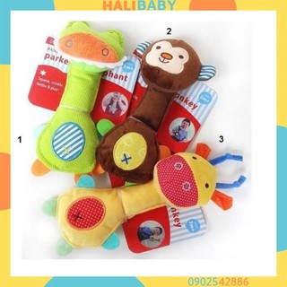 Đồ chơi Lục lạc thú bông cầm tay bóp kêu chút chít cho bé TCT02