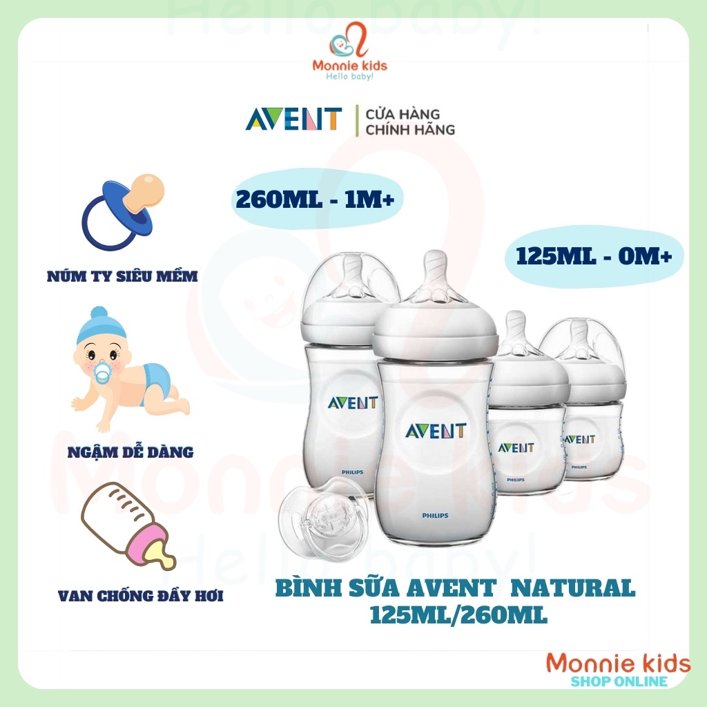 Bình sữa AVENT Natural 125ml/260ml