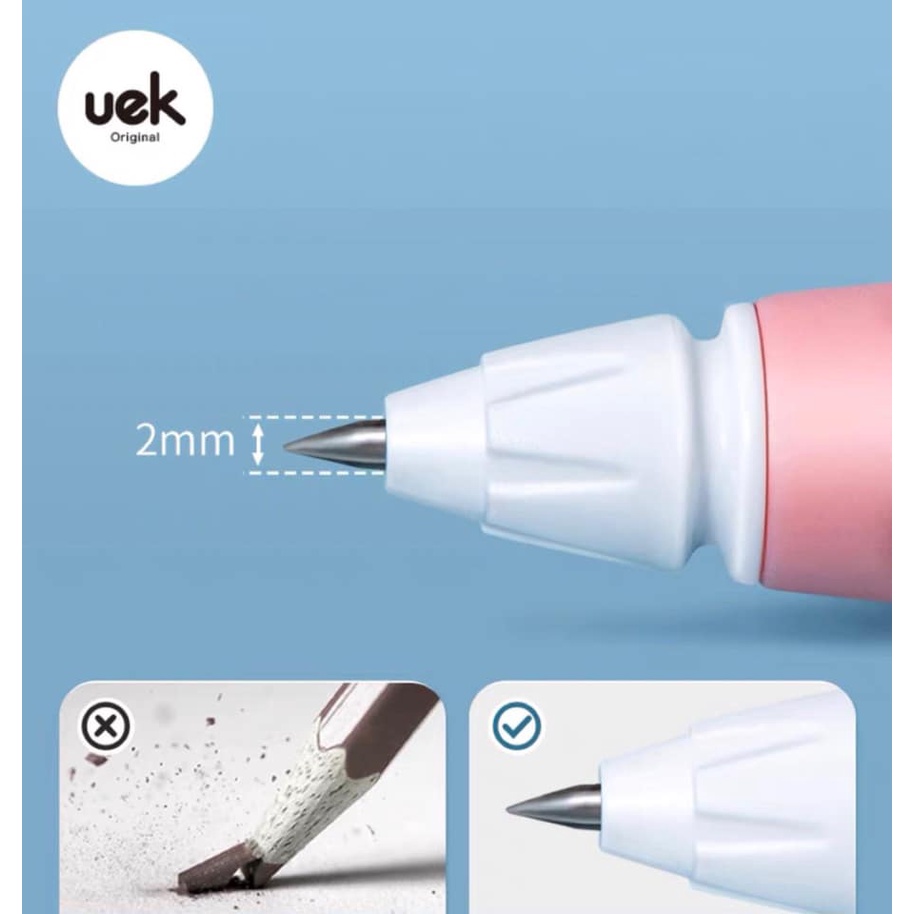 Bút chì kim 2B tự động UEK kèm theo 10 ngòi thay thế chính hãng