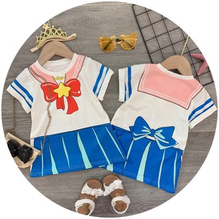 Bg436- váy cotton thuỷ thủ