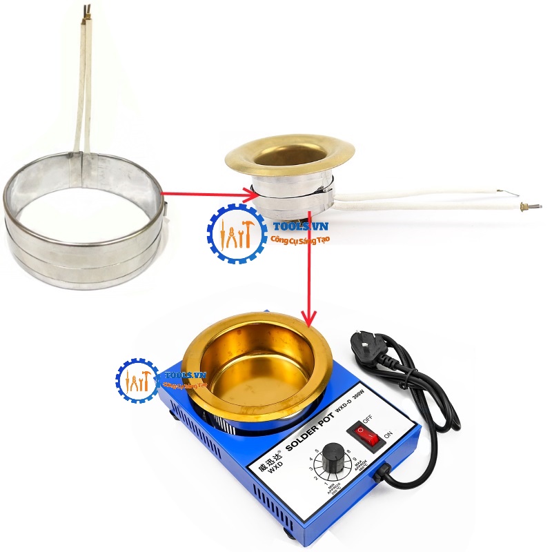 VÒNG NHIỆT MÁY NẤU THIẾC 300W-350W ĐƯỜNG KÍNH 100MM