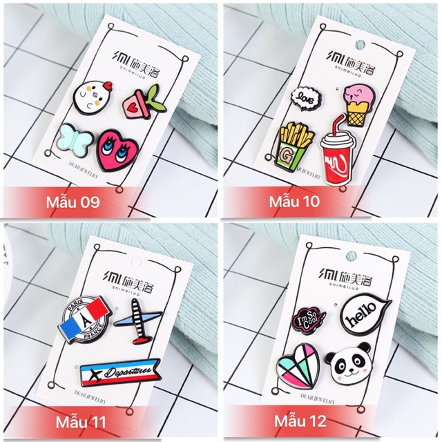 Sticker cài áo (nhiều mẫu)