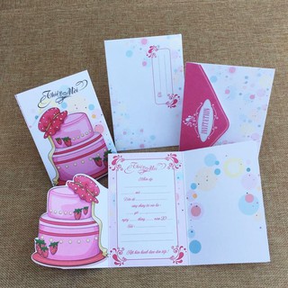 ✅|𝐗𝐚̉ 𝐊𝐡𝐨| Thiệp Mời Sinh Nhật, Thiệp Mời Thôi Nôi, Thiệp Mời Đầy Tháng Cho Bé [1801-G]