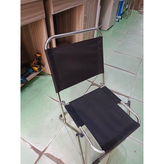 Ghế xếp inox lưng thấp 3 mảnh _vải bố