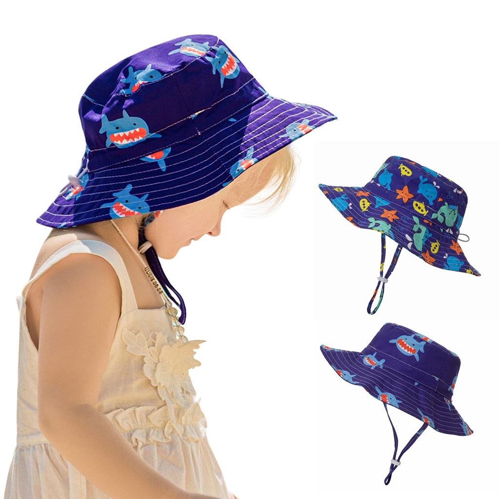 Mũ Rộng Vành UPF 50 + Chống Nắng Bảo Vệ Cho Bé