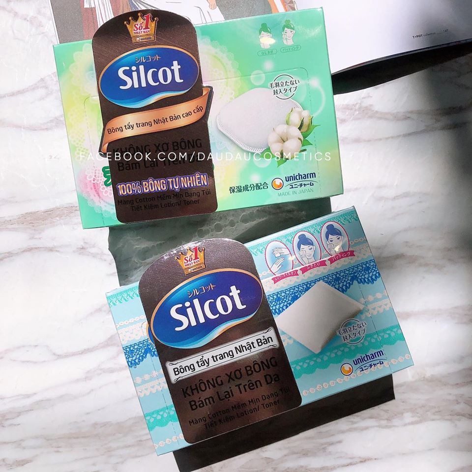 BÔNG TẨY TRANG SILCOT LOẠI THƯỜNG  - Nhật Bản chính hãng