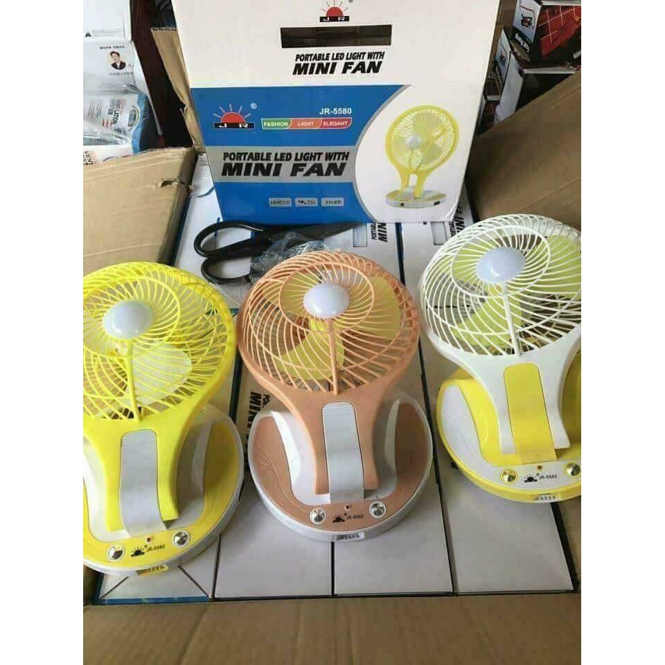 Quạt sạc tích điện Mini Fan JR 5580