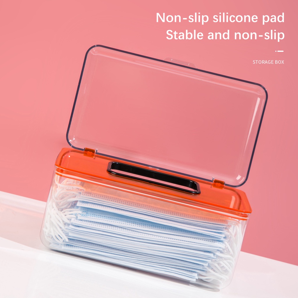 Hộp đựng khẩu trang JUJIAJIA cỡ lớn có nắp đậy chống thấm nước