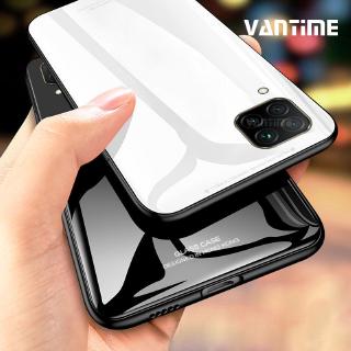 Ốp điện thoại cứng mặt kính cường lực nhẵn bóng chống trầy xước cho Huawei Nova 7i