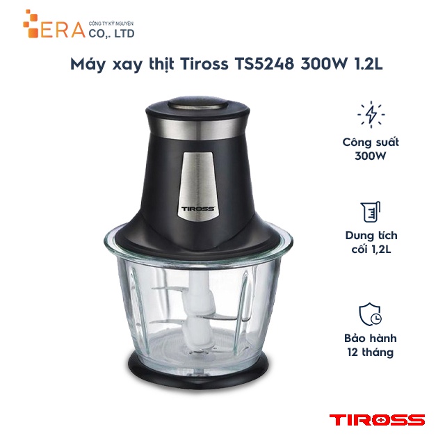 [Mã ELHADEV giảm 4% đơn 300K] Máy xay thịt Tiross TS5248 300W 1.2L (Đen)