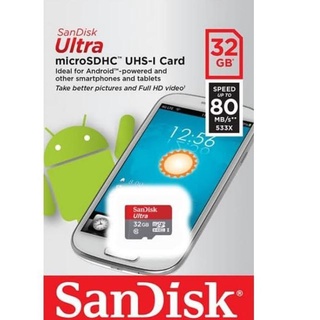 Thẻ Nhớ MICRO SD SANDISK ULTRA 32GB 80MBS