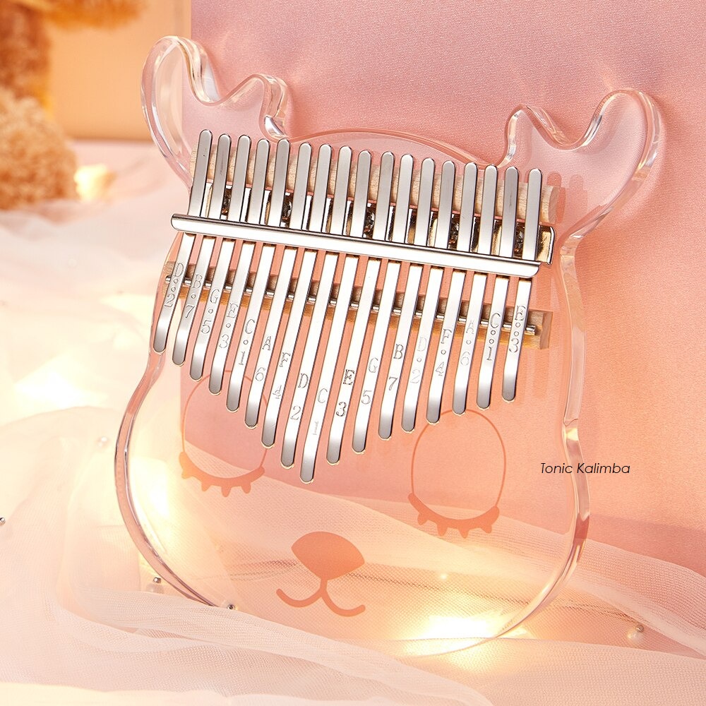 Đàn kalimba trong suốt 17 phím TONIC KALIMBA chính hãng tặng búa chỉnh âm TONIC - M17021