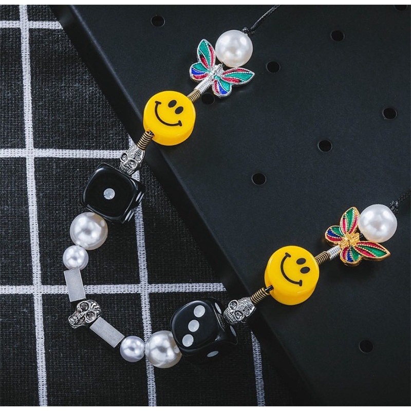 Vòng cổ/vòng tay mặt hình bướm / đầu lâu / viên xúc xắc phong cách hip hop cá tính