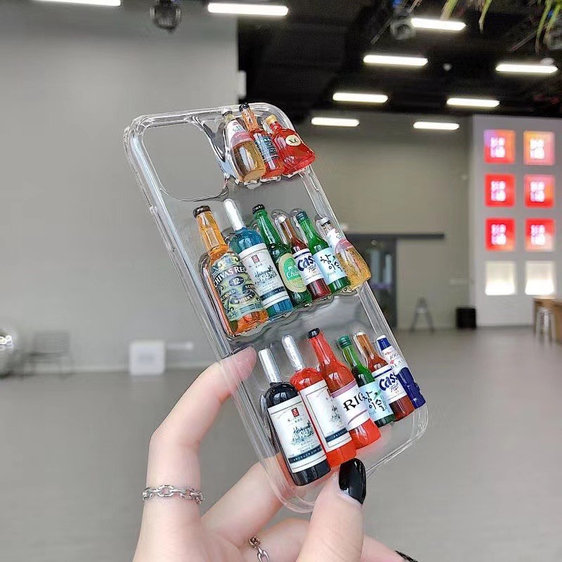 Ốp Điện Thoại tpu Hình Chai Rượu 3D Cho IPhone 14 14 pro 14 PROMAX 7 7 plus8 8plus xr x / xs xs max 11 11 pro 11 pro max