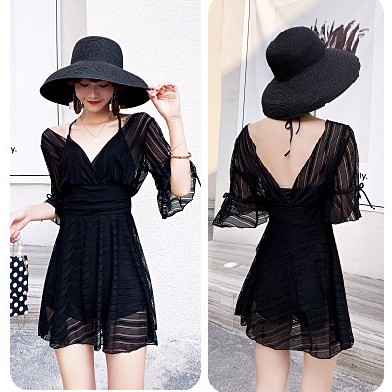 Bộ đồ bơi nữ váy che bụng chất ren đẹp - bikini thời trang đi biển