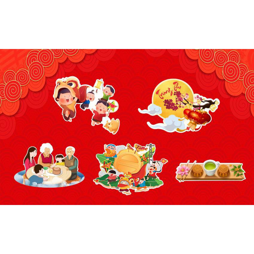 Set Giấy Tết trung thu - Đoàn Viên