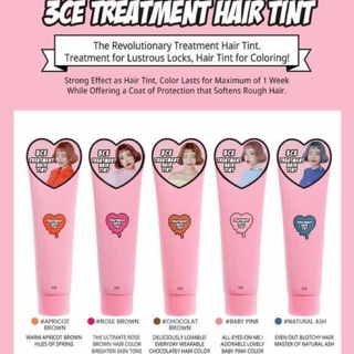 (CÓ SẴN) THUỐC NHUỘM TÓC 3CE TREATMENT HAIR TINT