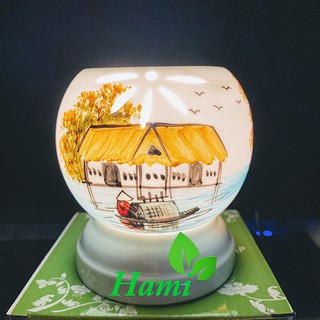 [ TẶNG TINH DẦU ] Đèn Xông Tinh Dầu Đuổi Muỗi Bát Tràng Cao Cấp - Đèn Sông Tinh Dầu