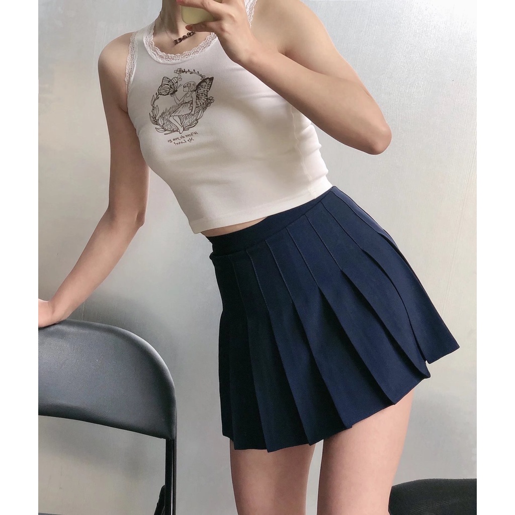 Áo Croptop Màu Trắng In Họa Tiết Hoạt Hình Dễ Thương Thời Trang Mùa Hè Cho Nữ