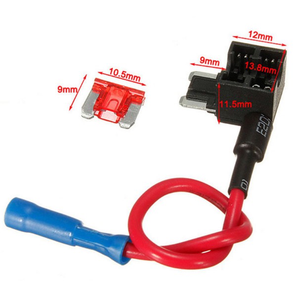 Dây câu/ nối cầu chì dùng cho ô tô, xe hơi (Car Fuse Adapter Tap, Fuse Holder/ Connector - Mini type)