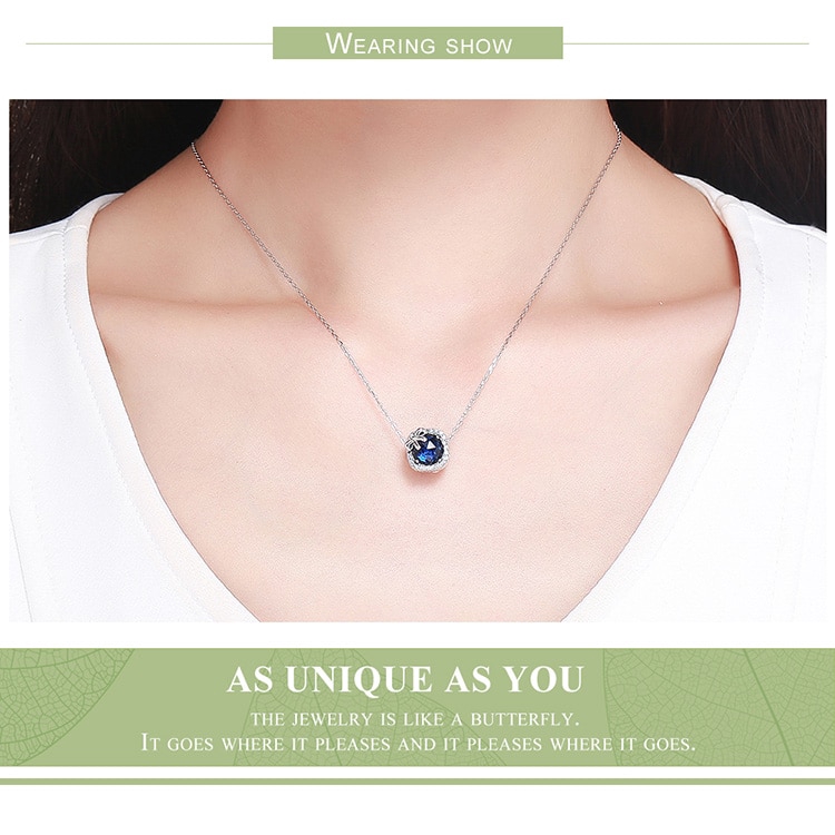 Mặt hạt trang sức Bamoer SCC1058 bằng bạc 925 đính đá nhiều màu tùy chọn