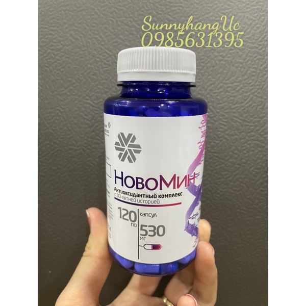 Viên uống chống oxy hóa, tăng cường sức khỏe Novomin – Thương hiệu Siberian Wellness, Liên bang Nga – Date T3/2023