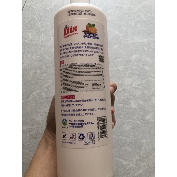 Nước rửa bát Dix 900ml, hàng xuất Nhật