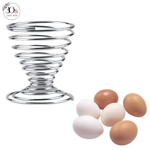 Ly ăn hột vịt lộn, Cốc đựng trứng vòng xoắn bằng inox tiện lợi