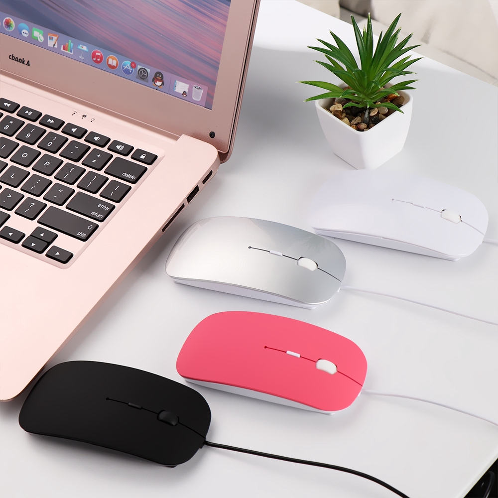 Chuột Có Dây Cổng Usb Siêu Mỏng 1600 Dpi Cho Máy Tính/laptop táo Pro