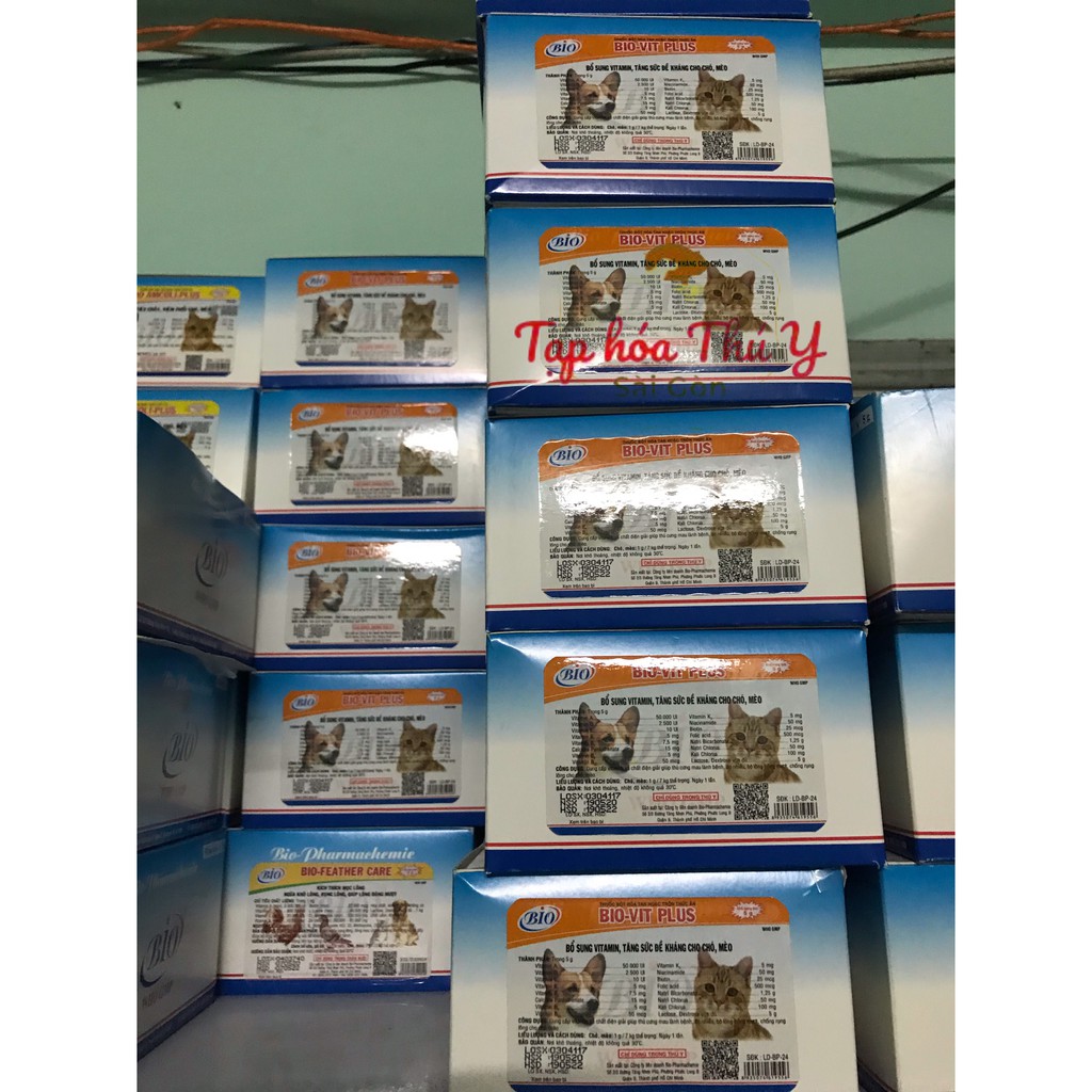 BIO VIT PLUS BỔ SUNG VITAMIN TĂNG SỨC ĐỀ KHÁNG CHO CHÓ MÈO - Tạp hóa thú y sg